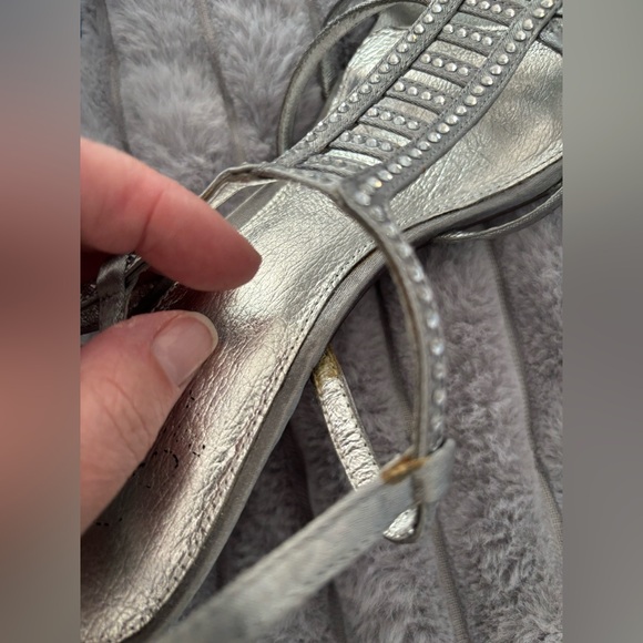 🖤Elegant Silver Strappy Women's Sandals - Picture 10 of 10